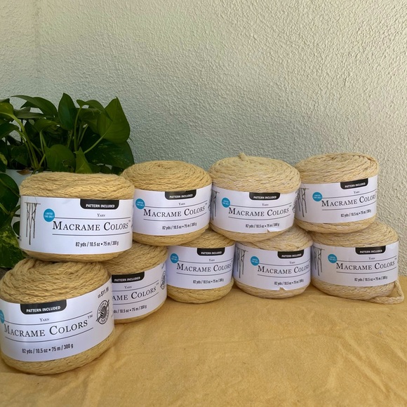 Art Nwt Yellow Macrame Crochet Yarn Bundle Poshmark